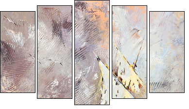 Sailing vessel in a stormy sea - Five-piece canvas, Pentaptych