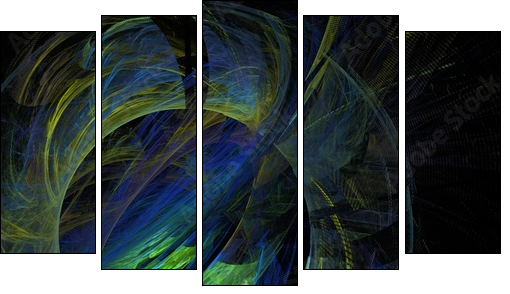 universum fantasie - Five-piece canvas, Pentaptych