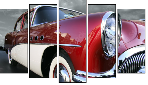 on the road - Five-piece canvas, Pentaptych