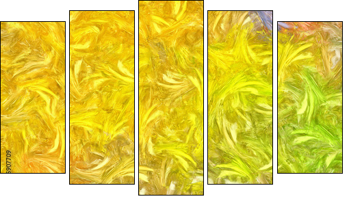 Abstract impressionism painting in Vincent Van Gogh style imitation. Art design background pattern for artistic creative printing production. Wall poster or canvas print template for interior decor. - Five-piece canvas, Pentaptych