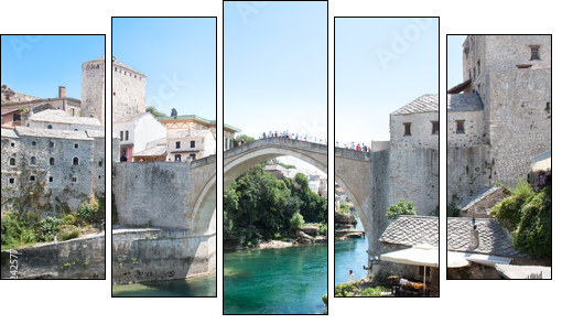 Old bridge - Mosta - Five-piece canvas, Pentaptych