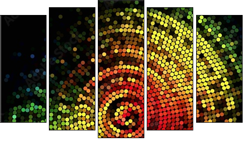Abstract Background Vector - Five-piece canvas, Pentaptych
