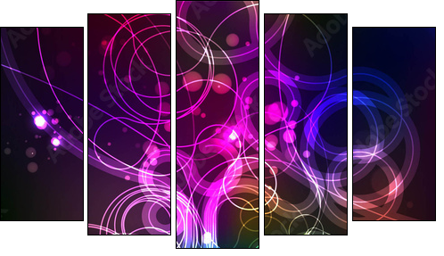Abstract Background Vector - Five-piece canvas, Pentaptych