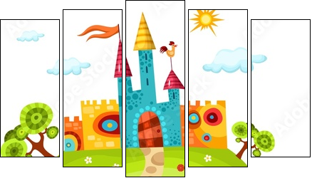 princess - Five-piece canvas, Pentaptych