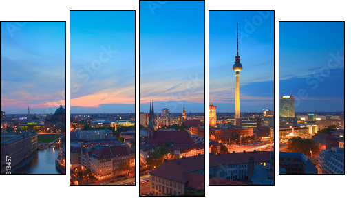 Berlin - Five-piece canvas, Pentaptych