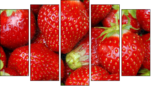 erdbeeren - Five-piece canvas, Pentaptych