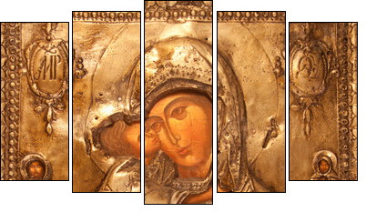 orthodox icon - Five-piece canvas, Pentaptych