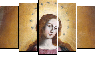 Our Lady Immaculate 2 - Five-piece canvas, Pentaptych