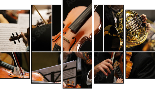 classical music collage - Five-piece canvas, Pentaptych