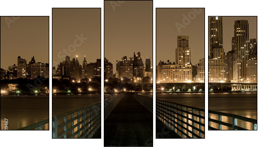 Bridge to Manhattan - Five-piece canvas, Pentaptych