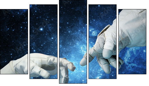 New technologies in space. Concept - Five-piece canvas, Pentaptych