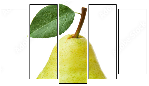 pears isolated on white background - Five-piece canvas, Pentaptych