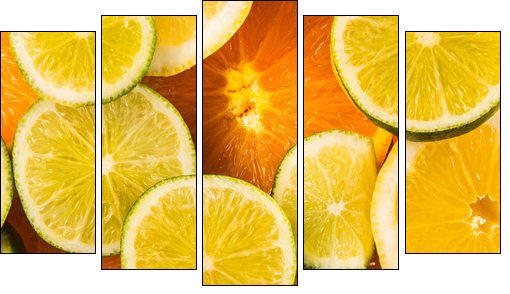 Concept fruits - Five-piece canvas, Pentaptych