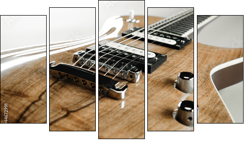 Electric guitar close-up - Five-piece canvas, Pentaptych