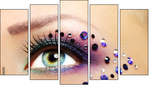 Beautiful Eye Makeup - Five-piece canvas, Pentaptych