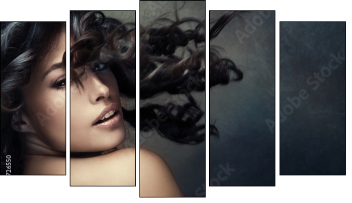 exotic beauty - Five-piece canvas, Pentaptych