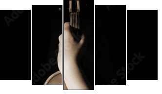 old violin - Five-piece canvas, Pentaptych