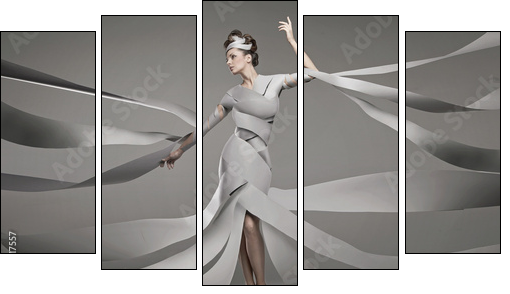 Fashion photo of a sexy woman - Five-piece canvas, Pentaptych