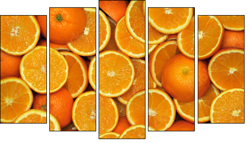 PomaraÅcze-poÅÃ³wki - Five-piece canvas, Pentaptych