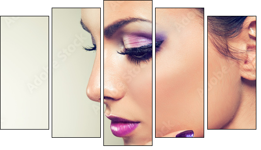 Beauty Portrait - Five-piece canvas, Pentaptych