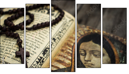 Religious Concept - Five-piece canvas, Pentaptych