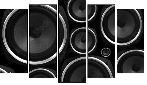 Speakers abstract background - Five-piece canvas, Pentaptych