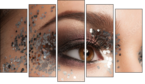 Eye Makeup - Five-piece canvas, Pentaptych