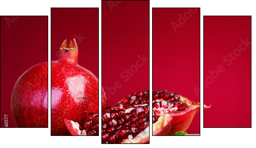 pomegranate fruit - Five-piece canvas, Pentaptych