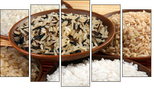 Rice set - Five-piece canvas, Pentaptych