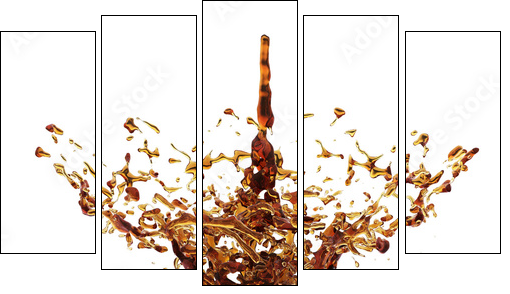 splash of liquid - Five-piece canvas, Pentaptych