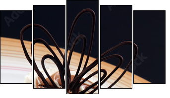 Dessert with chocolate - Five-piece canvas, Pentaptych