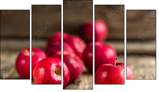 Apples - Five-piece canvas, Pentaptych