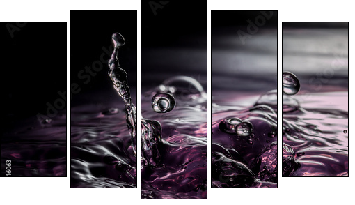 Wassertropfen - Five-piece canvas, Pentaptych