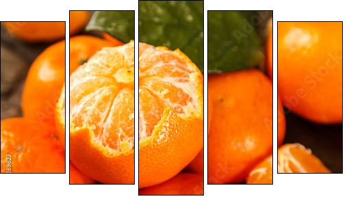 Fresh and sweet manadrins - Five-piece canvas, Pentaptych