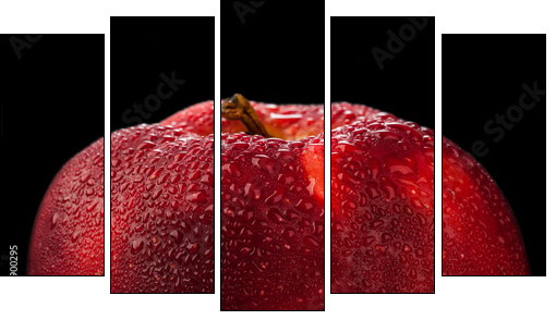 Red apple - Five-piece canvas, Pentaptych