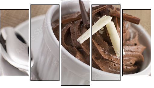 Mousse au Chocolat - Five-piece canvas, Pentaptych