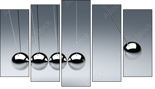 How you Spend your Time? The Time Cradle - Five-piece canvas, Pentaptych