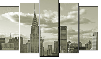 finance capital - Five-piece canvas, Pentaptych