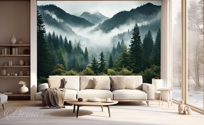 Brouillard-dans-les-montagnes-un-spectacle-incroyable-paysages-sur-le-mur-papiers-peints-demur