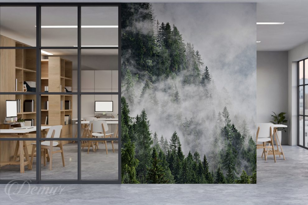 La-brume-forestiere-au-coeur-dun-interieur-moderne-foret-papiers-peints-demur