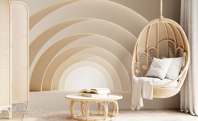 Profondeur-harmonique-creme-3d-papiers-peints-demur