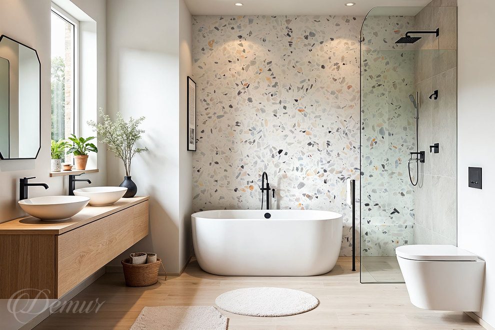 Composition-decorative-terrazzo-pour-la-salle-de-bains-papiers-peints-demur