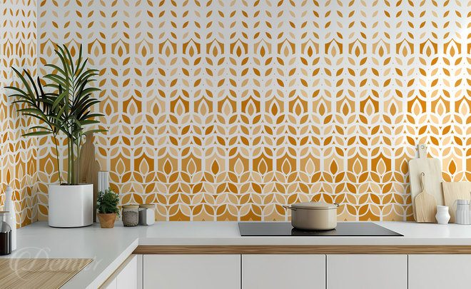 Rythme-geometrique-dans-des-tons-ambres-les-papiers-peints-pour-la-cuisine-papiers-peints-demur