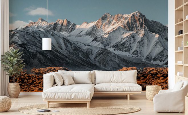 Sommets-dhiver-sous-la-lumiere-du-matin-paysages-sur-le-mur-papiers-peints-demur