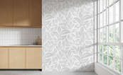 Grisaille-parmi-les-feuilles-fleurs-murales-papiers-peints-demur