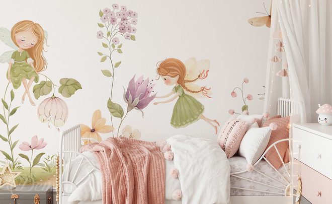 Jardin-magique-avec-fees-et-fleurs-pour-les-enfants-papiers-peints-demur