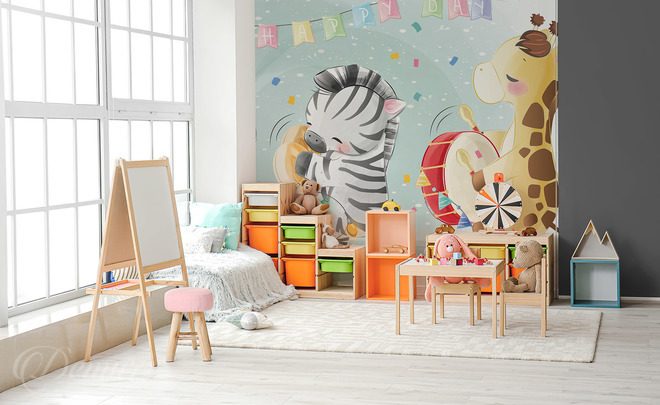 Le-jeu-au-premier-plan-pour-les-enfants-papiers-peints-demur