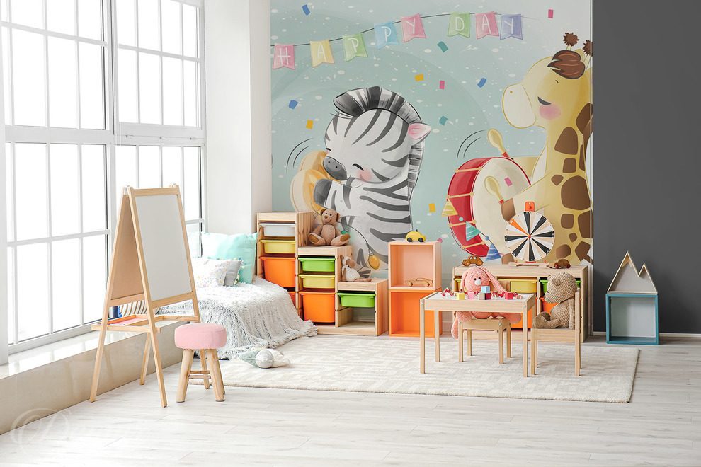 Le-jeu-au-premier-plan-pour-les-enfants-papiers-peints-demur