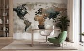 Carte-du-monde-artistique-au-style-vintage-carte-du-monde-papiers-peints-demur