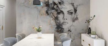Portrait-feminin-dans-une-abstraction-marbree-pour-le-salon-papiers-peints-demur